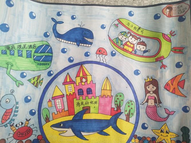 探海洋知识,觅科技明珠---平潭城关小学科技节系列之海洋科幻画比赛