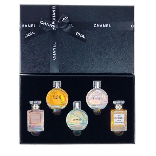 chanel香奈儿香水小样五件套(粉邂逅 绿邂逅 黄邂逅 coco小姐 五号之