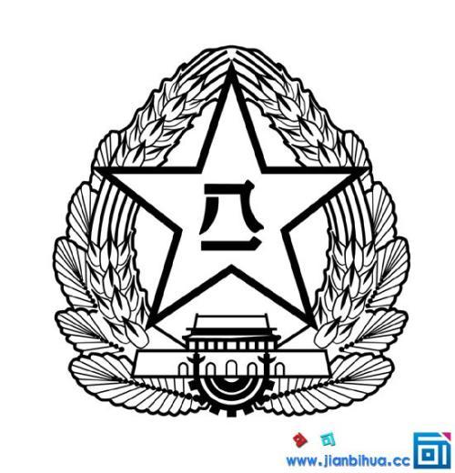 简单的军徽简笔画