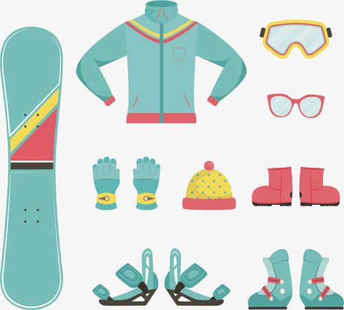 绿色系冬季滑雪装备
