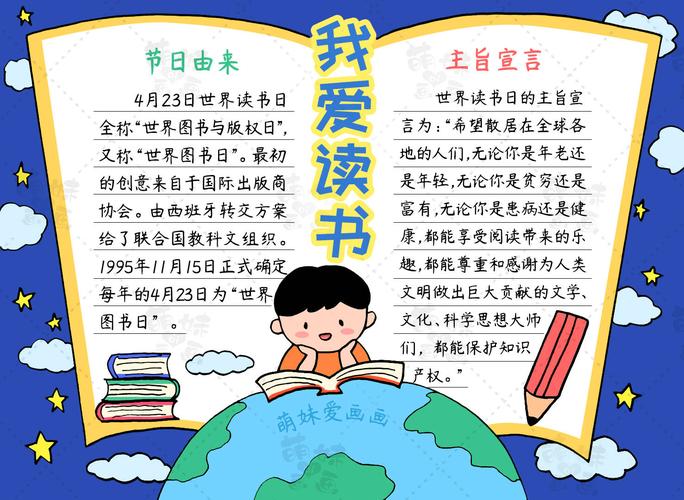 主题二:阅读主题手抄报