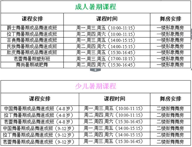 舞尚部落 暑期舞蹈培训课程