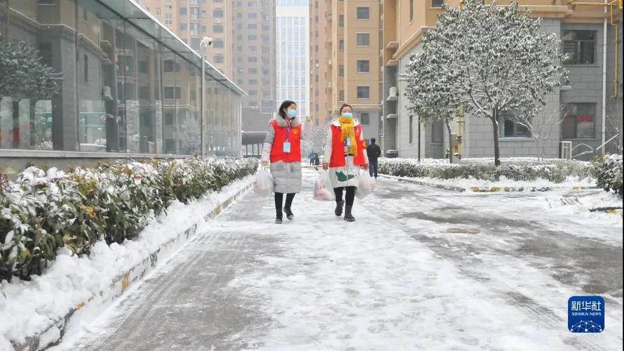 新华社丨河南安阳雪天防疫忙配送不停歇