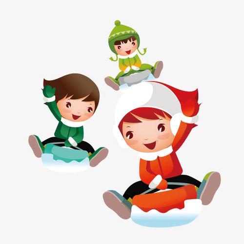 彩色,冰雪,运动,卡通,扁平化,健身,冬季,季节