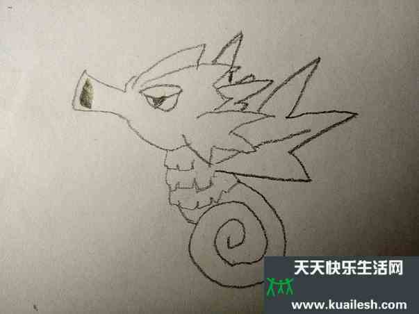 海刺龙的简笔画