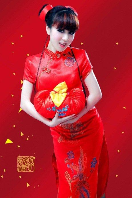 美女靓妹喜贺新春