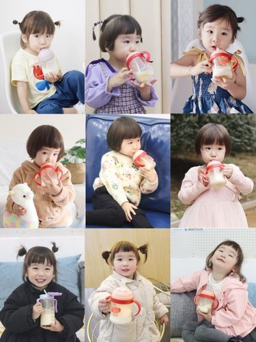 2岁小女孩喝奶照,小模特养成记~_发型_拍照技巧_美图秀秀怎么样_穿搭