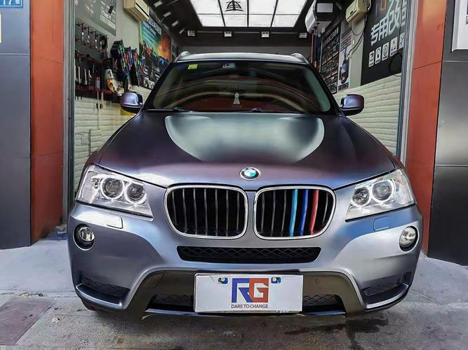 宝马x3车身改色电光风暴灰 rg瑞集改色膜厦门明思区