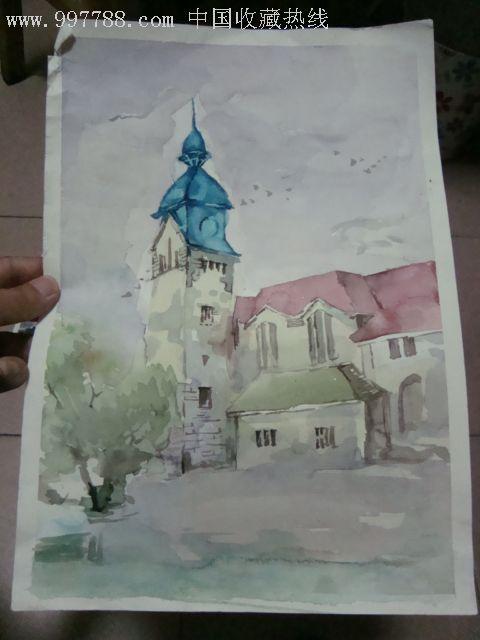 水彩风景画8幅合拍
