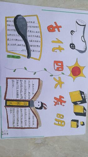 鑫源小学三年级一班5组:古代四大发明手抄报