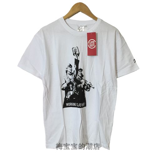 ftk黑店 自制2pac人头t恤复古纯棉圆领短袖男女款嘻哈