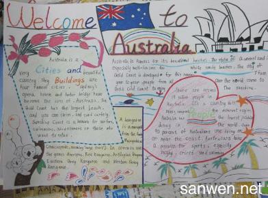 澳大利亚著名建筑的手抄报 手抄报图片大全