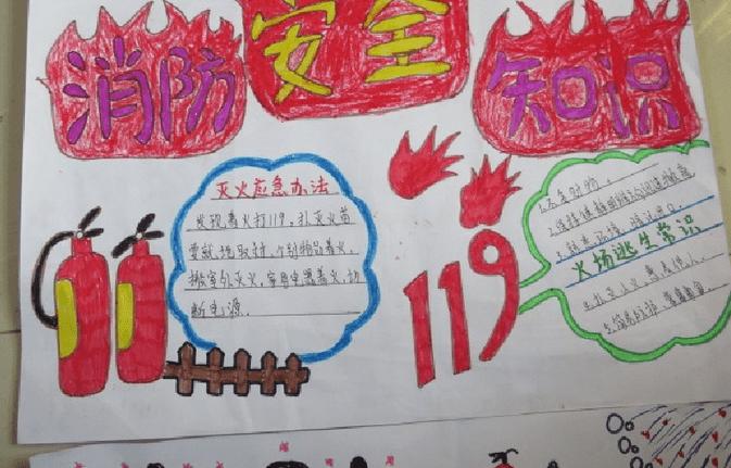 学校119消防日手抄报