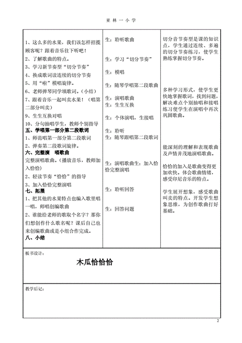 音乐教案_木瓜恰恰恰教案.doc 3页