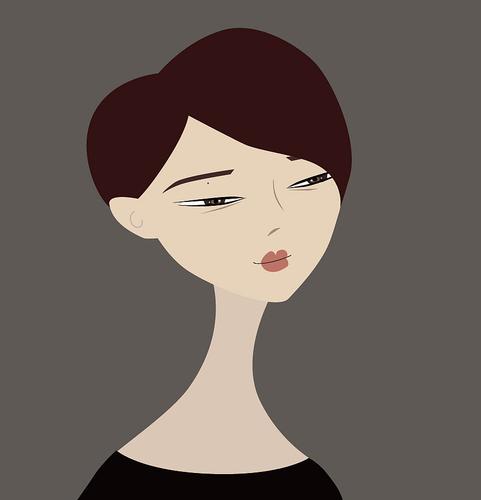 小眼睛女生卡通头像