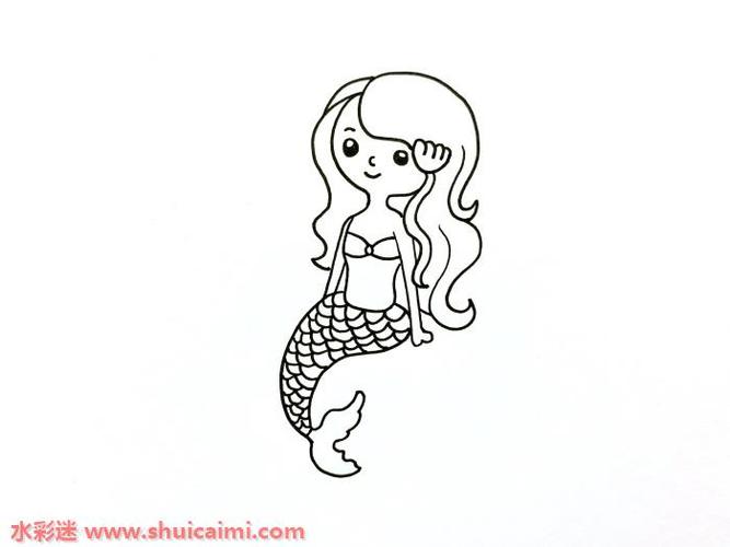 美人鱼怎么画简单又漂亮 幼儿彩色美人鱼简笔画步骤