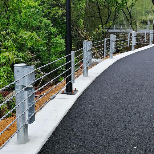 防撞钢丝高速公路柔性钢丝绳绳索公园景区河道缆索护栏