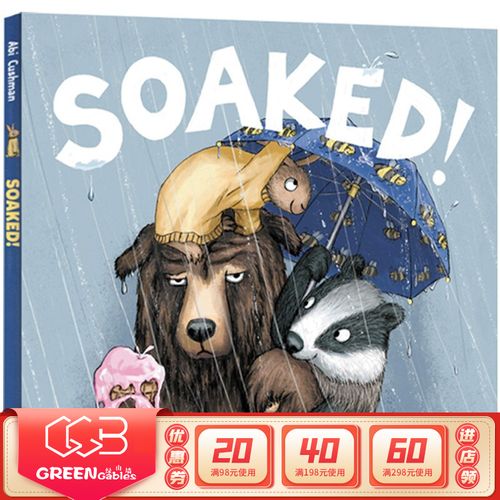 英文原版 soaked! 情绪管理绘本 精装 幽默图画故事书