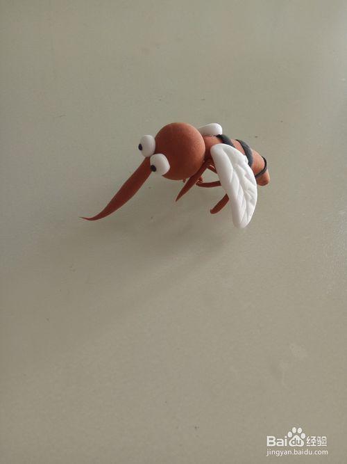 橡皮泥手工蚊子的制作方法