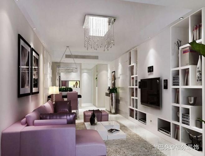 90平二居室现代简约风格二居现代简约家装装修案例效果图