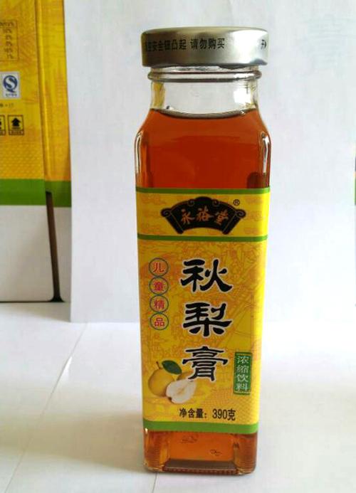 永裕堂儿童精品秋梨膏390g 无添加剂精品秋梨膏 儿童浓缩秋梨膏