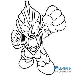 迪迦奥特曼简笔画素描1004无标题