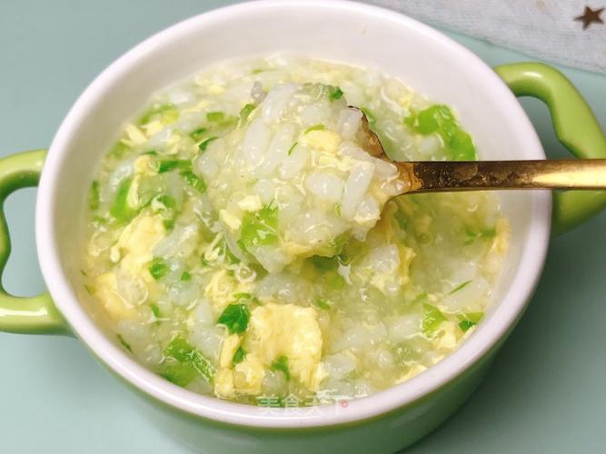 青菜蛋黄粥