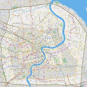 上海城区交通地图挂图