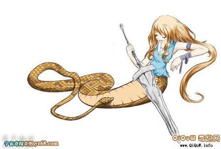 求图:蛇尾动漫女孩