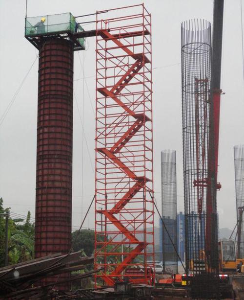 中铁建筑施工标化安全爬梯桥梁基坑施工笼梯脚手架