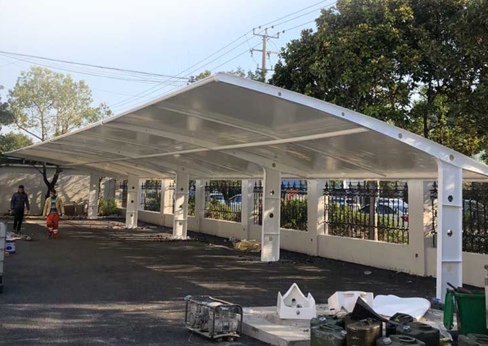 车棚结构户外停车汽车小区电动车雨棚自行自行车遮阳篷