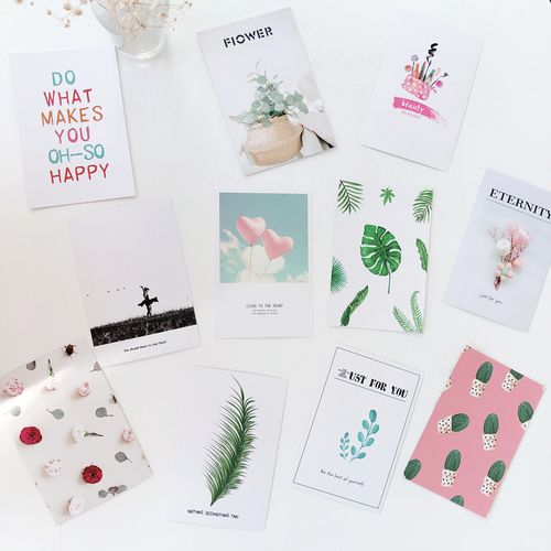 网红ins风双面明信片装饰卡片chic火烈鸟拍照背景墙壁布置装饰品