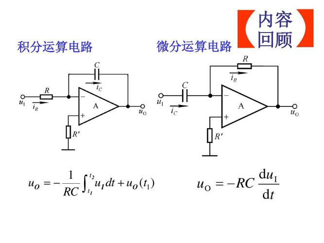 积分运算电路 微分运算电路    】 内容 回顾   uo     rc t2 t1 u i