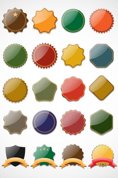 时尚创意徽章矢量图标图形