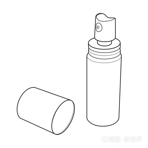 口腔喷雾瓶行向量