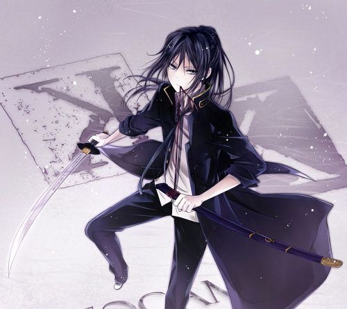 黑发蓝眸的动漫男生照片