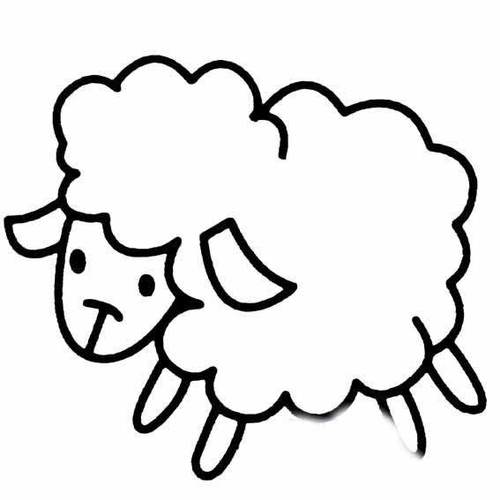 可爱小绵羊简笔画图片幼儿简笔画图片大全