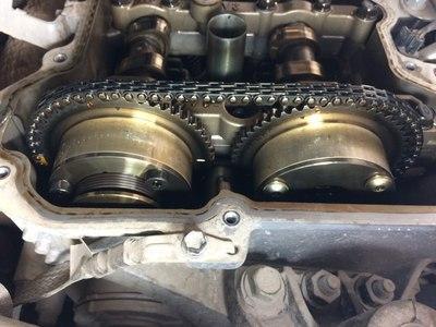 现代ix35正时链条怎么对图片