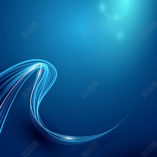 科技蓝色曲线条背景图