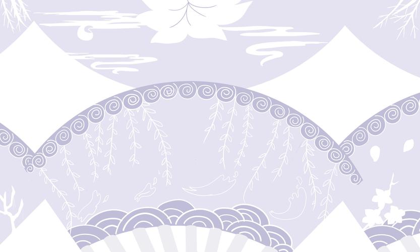 扭转乾坤,颠倒轮回 原创插画 扇子古风元素壁纸背景图