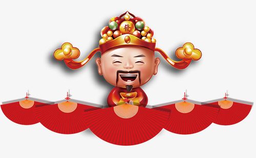 新年卡通财神psd分层图