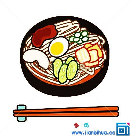 冷面彩色简笔画