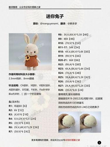 迷你小兔子,附图解_兔子_迷你_钩针_兴趣爱好_手工