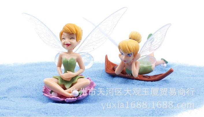 迪士尼公主6款翅膀花仙子手办模型tinkerbell奇妙小仙女公仔摆件