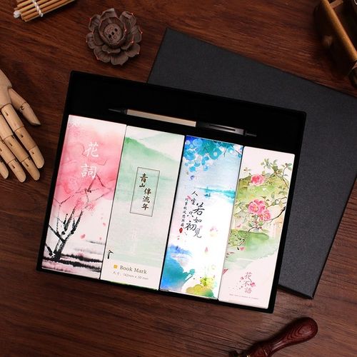 购客纸质书签古风书签明信片中国风套装 礼品学生用创意礼物精美故