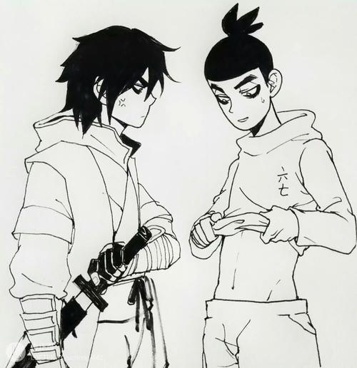 刺客伍六七染简笔画简单