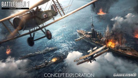 战地1力挽狂澜dlc北海宣传片战舰巨炮海上震撼大战