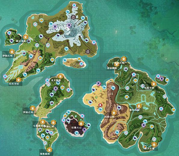 《创造与魔法》地图资源分布介绍 地图资源大全