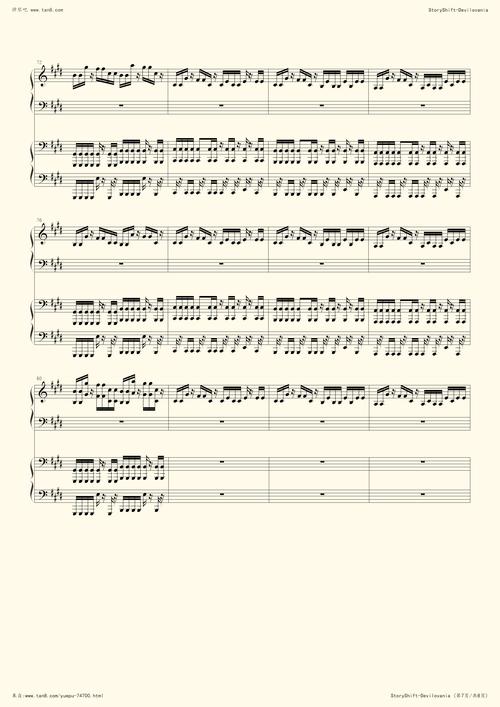 钢琴谱storyshiftdevilovaniachara审判曲