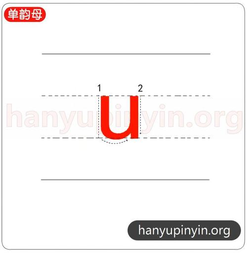 韵母u的笔顺和笔画数